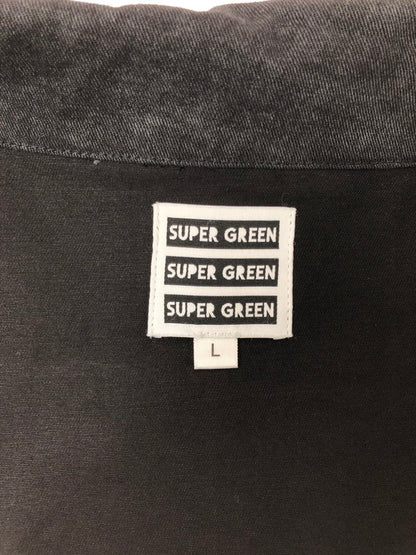 【中古品】【メンズ】 SUPER GREEN スーパー グリーン SG WIDE JACKET ワイドジャケット ライトアウター 142-260912-na-13-tagh サイズ：L カラー：ブラック 万代Net店