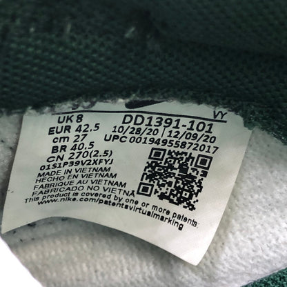 【中古品】【メンズ】 NIKE ナイキ DUNK LOW RETRO TEAM GREEN DD1391-101 ダンクロー レトロ スニーカー 靴 160-260919-rt-08-tagh サイズ：27cm US9 カラー：WHITE/TEAM GREEN-WHITE 万代Net店