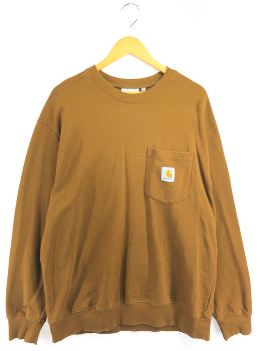 【中古品】【メンズ】 CARHARTT WIP カーハート ワークインプロレス POCKET SWEATSHIRT I027681 ポケット スウェットシャツ トレーナー 142-260916-na-07-tagh サイズ：XL カラー：TAWNY 万代Net店
