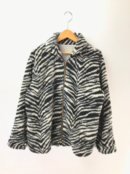【現状渡し品】【メンズ】 STYLE EYES スタイル アイズ ZEBRA PATTERN FLEECE JACKET BLACK WHITE SE14506 ゼブラ パターン フリース ジャケット アウター 145-260917-rt-17-tagh サイズ：40 カラー：ブラック/ホワイト 万代Net店