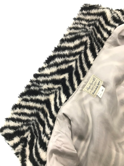 【現状渡し品】【メンズ】 STYLE EYES スタイル アイズ ZEBRA PATTERN FLEECE JACKET BLACK WHITE SE14506 ゼブラ パターン フリース ジャケット アウター 145-260917-rt-17-tagh サイズ：40 カラー：ブラック/ホワイト 万代Net店
