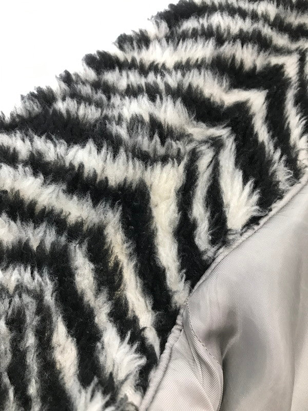 【現状渡し品】【メンズ】 STYLE EYES スタイル アイズ ZEBRA PATTERN FLEECE JACKET BLACK WHITE SE14506 ゼブラ パターン フリース ジャケット アウター 145-260917-rt-17-tagh サイズ：40 カラー：ブラック/ホワイト 万代Net店