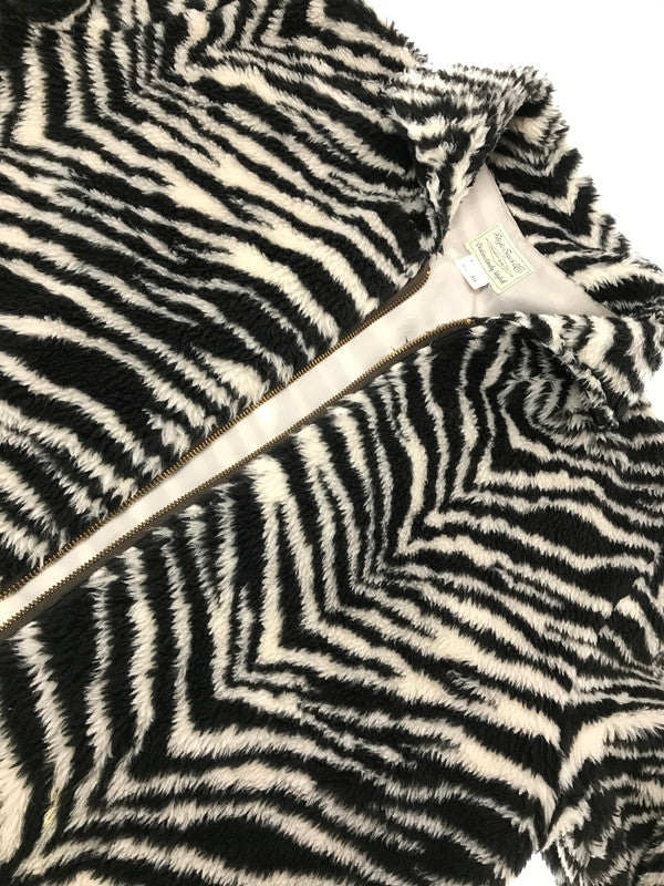 【現状渡し品】【メンズ】 STYLE EYES スタイル アイズ ZEBRA PATTERN FLEECE JACKET BLACK WHITE SE14506 ゼブラ パターン フリース ジャケット アウター 145-260917-rt-17-tagh サイズ：40 カラー：ブラック/ホワイト 万代Net店