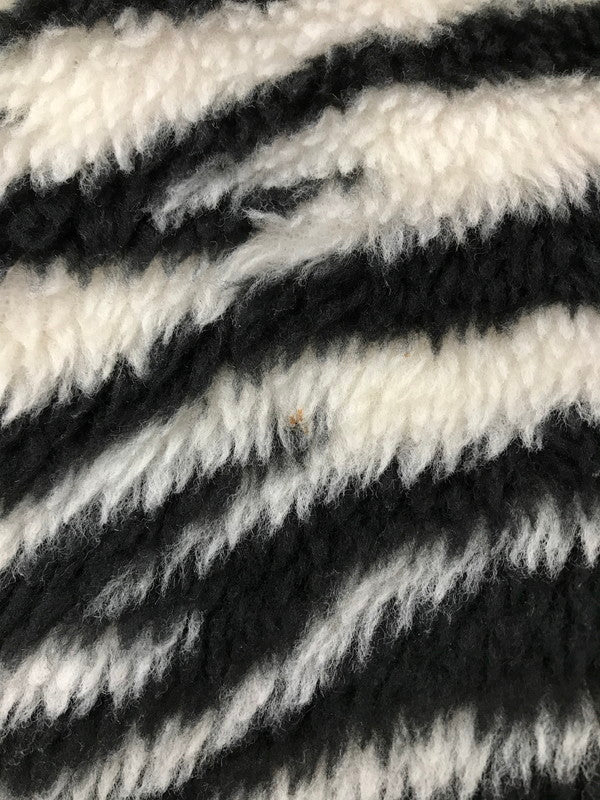 【現状渡し品】【メンズ】 STYLE EYES スタイル アイズ ZEBRA PATTERN FLEECE JACKET BLACK WHITE SE14506 ゼブラ パターン フリース ジャケット アウター 145-260917-rt-17-tagh サイズ：40 カラー：ブラック/ホワイト 万代Net店