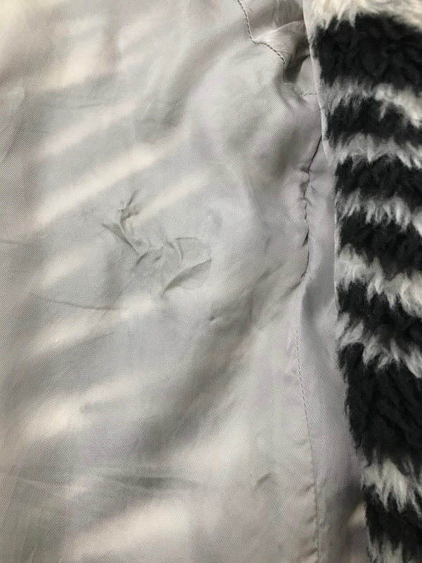 【現状渡し品】【メンズ】 STYLE EYES スタイル アイズ ZEBRA PATTERN FLEECE JACKET BLACK WHITE SE14506 ゼブラ パターン フリース ジャケット アウター 145-260917-rt-17-tagh サイズ：40 カラー：ブラック/ホワイト 万代Net店