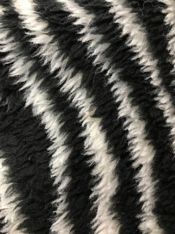 【現状渡し品】【メンズ】 STYLE EYES スタイル アイズ ZEBRA PATTERN FLEECE JACKET BLACK WHITE SE14506 ゼブラ パターン フリース ジャケット アウター 145-260917-rt-17-tagh サイズ：40 カラー：ブラック/ホワイト 万代Net店