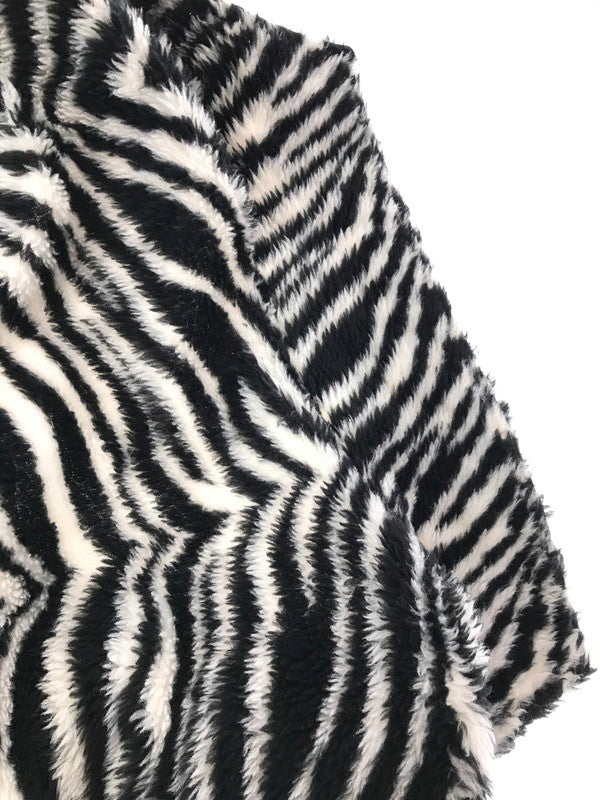 【現状渡し品】【メンズ】 STYLE EYES スタイル アイズ ZEBRA PATTERN FLEECE JACKET BLACK WHITE SE14506 ゼブラ パターン フリース ジャケット アウター 145-260917-rt-17-tagh サイズ：40 カラー：ブラック/ホワイト 万代Net店