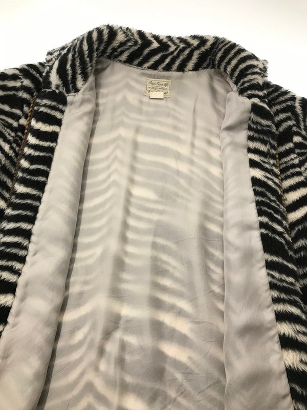 【現状渡し品】【メンズ】 STYLE EYES スタイル アイズ ZEBRA PATTERN FLEECE JACKET BLACK WHITE SE14506 ゼブラ パターン フリース ジャケット アウター 145-260917-rt-17-tagh サイズ：40 カラー：ブラック/ホワイト 万代Net店