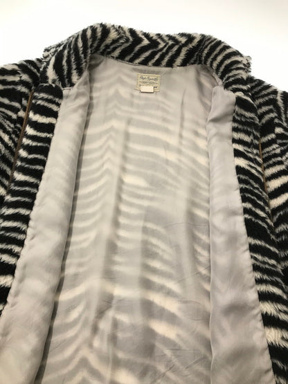 【現状渡し品】【メンズ】 STYLE EYES スタイル アイズ ZEBRA PATTERN FLEECE JACKET BLACK WHITE SE14506 ゼブラ パターン フリース ジャケット アウター 145-260917-rt-17-tagh サイズ：40 カラー：ブラック/ホワイト 万代Net店