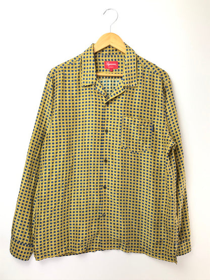 【中古品】【メンズ】 SUPREME シュプリーム 16FW CANE SILK SHIRT YELLOW ケーン シルク シャツ 長袖シャツ トップス 149-261001-rt-05-tagh サイズ：L カラー：イエロー 万代Net店