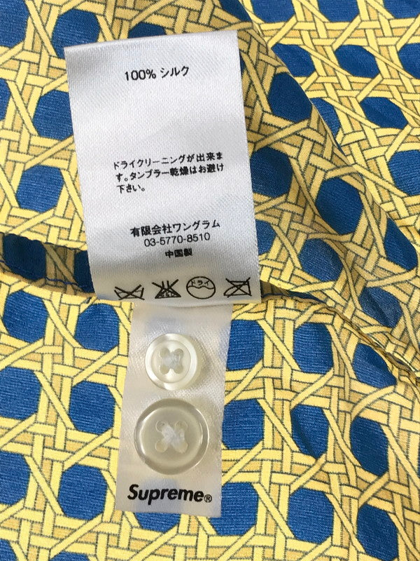 【中古品】【メンズ】 SUPREME シュプリーム 16FW CANE SILK SHIRT YELLOW ケーン シルク シャツ 長袖シャツ トップス 149-261001-rt-05-tagh サイズ：L カラー：イエロー 万代Net店