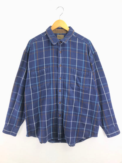 【中古品】【メンズ】 ST.JOHN'S BAY セント ジョンズ ベイ 90～00's FLANNEL SHIRT BLUE 90年代～2000年代 フランネル シャツ トップス ライトアウター 146-260917-rt-07-tagh サイズ：XL カラー：ブルー 万代Net店