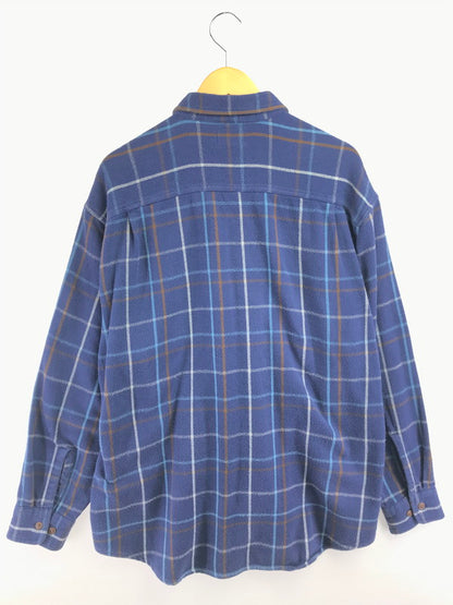 【中古品】【メンズ】 ST.JOHN'S BAY セント ジョンズ ベイ 90～00's FLANNEL SHIRT BLUE 90年代～2000年代 フランネル シャツ トップス ライトアウター 146-260917-rt-07-tagh サイズ：XL カラー：ブルー 万代Net店