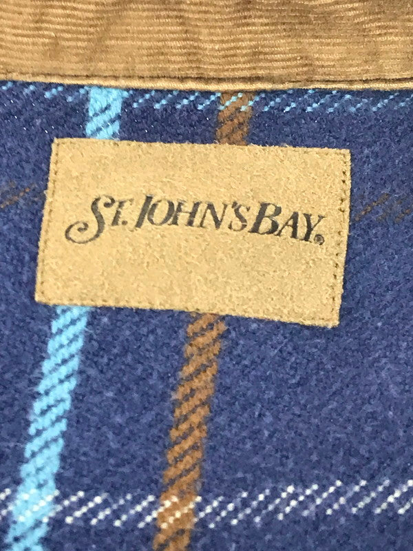 【中古品】【メンズ】 ST.JOHN'S BAY セント ジョンズ ベイ 90～00's FLANNEL SHIRT BLUE 90年代～2000年代 フランネル シャツ トップス ライトアウター 146-260917-rt-07-tagh サイズ：XL カラー：ブルー 万代Net店