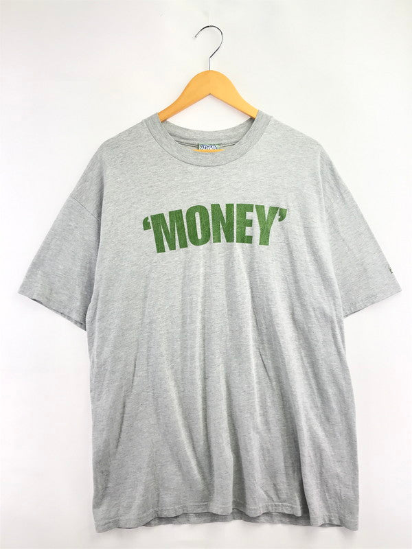 【現状渡し品】【メンズ】 DRAWLS ドロールズ 90'S MONEY T-SHIRT 90年代 ロゴ Tシャツ 半袖Tシャツ 146-260912-na-23-tagh サイズ：XL カラー：グレー 万代Net店