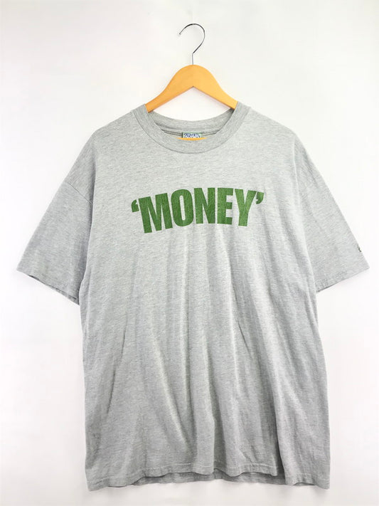 【現状渡し品】【メンズ】 DRAWLS ドロールズ 90'S MONEY T-SHIRT 90年代 ロゴ Tシャツ 半袖Tシャツ 146-260912-na-23-tagh サイズ：XL カラー：グレー 万代Net店