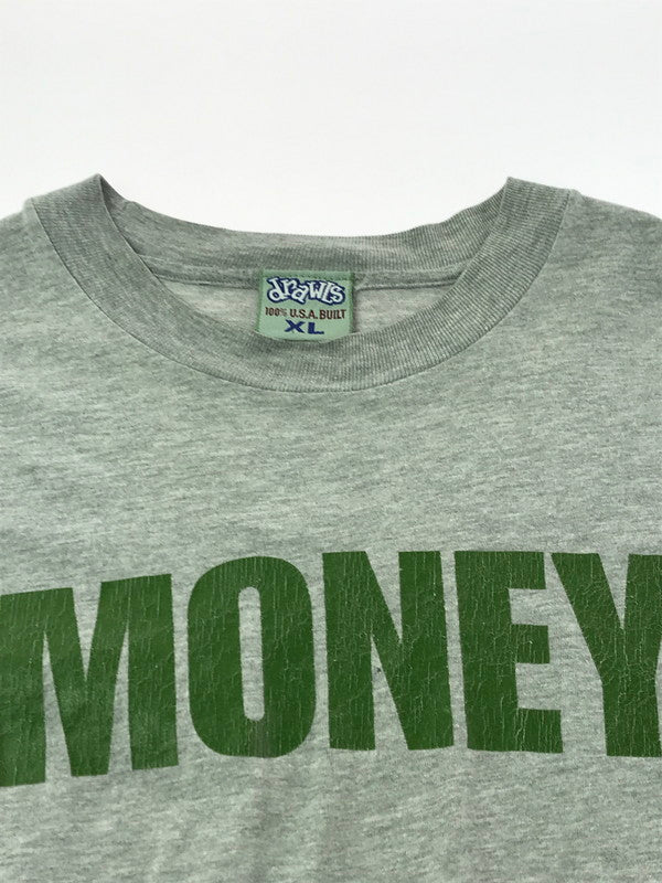 【現状渡し品】【メンズ】 DRAWLS ドロールズ 90'S MONEY T-SHIRT 90年代 ロゴ Tシャツ 半袖Tシャツ 146-260912-na-23-tagh サイズ：XL カラー：グレー 万代Net店