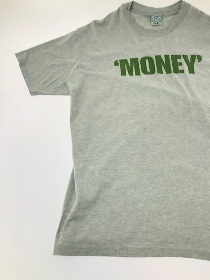 【現状渡し品】【メンズ】 DRAWLS ドロールズ 90'S MONEY T-SHIRT 90年代 ロゴ Tシャツ 半袖Tシャツ 146-260912-na-23-tagh サイズ：XL カラー：グレー 万代Net店