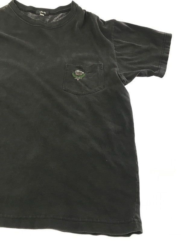 【現状渡し品】【メンズ】 OLD STUSSY オールド ステューシー 80'S STOCK LOGO T-SHIRT USA製 80年代 月桂樹 ロゴ Tシャツ 半袖Tシャツ 142-260912-na-27-tagh サイズ：L カラー：ブラック 万代Net店