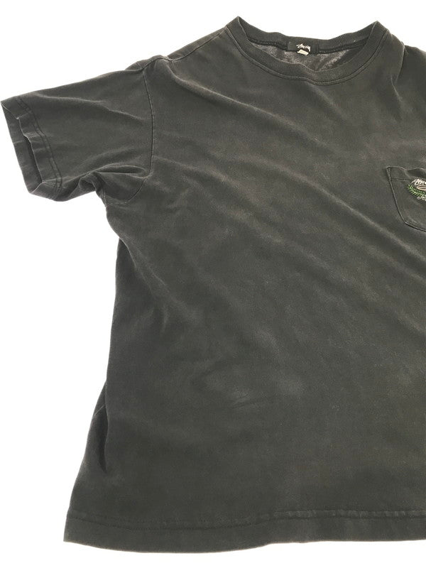 【現状渡し品】【メンズ】 OLD STUSSY オールド ステューシー 80'S STOCK LOGO T-SHIRT USA製 80年代 月桂樹 ロゴ Tシャツ 半袖Tシャツ 142-260912-na-27-tagh サイズ：L カラー：ブラック 万代Net店