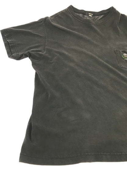 【現状渡し品】【メンズ】 OLD STUSSY オールド ステューシー 80'S STOCK LOGO T-SHIRT USA製 80年代 月桂樹 ロゴ Tシャツ 半袖Tシャツ 142-260912-na-27-tagh サイズ：L カラー：ブラック 万代Net店