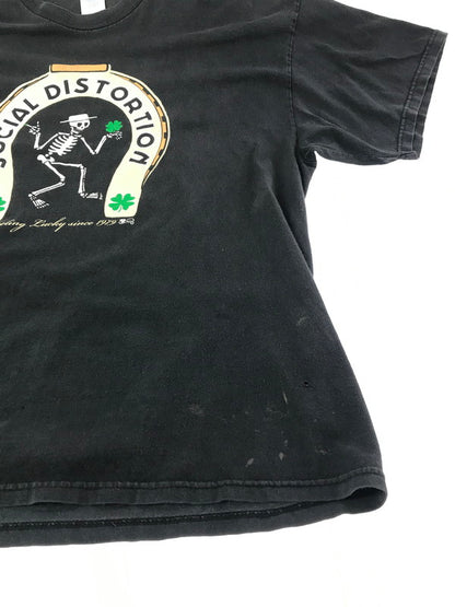 【現状渡し品】【メンズ】 USED SOCIAL DISTORTION TENNESSEE RIVER BAND T-SHIRT ソーシャル ディストーション テネシーリバー バンド Tシャツ 半袖Tシャツ 146-260912-na-21-tagh サイズ：XL カラー：ブラック 万代Net店