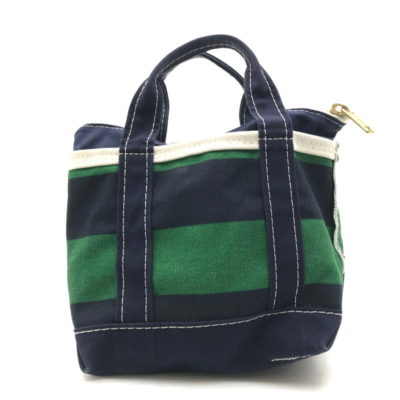 【現状渡し品】【メンズ】 L.L.BEAN エルエルビーン BOAT AND TOTE MINI USA製 ボート アンド トート ミニ バッグ ハンドバッグ カバン 188-260927-na-08-tagh カラー：ネイビー/グリーン 万代Net店