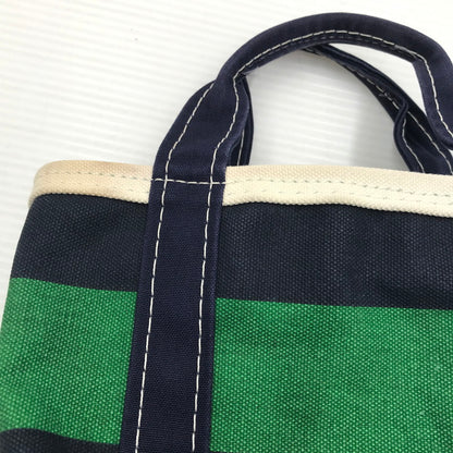 【現状渡し品】【メンズ】 L.L.BEAN エルエルビーン BOAT AND TOTE MINI USA製 ボート アンド トート ミニ バッグ ハンドバッグ カバン 188-260927-na-08-tagh カラー：ネイビー/グリーン 万代Net店