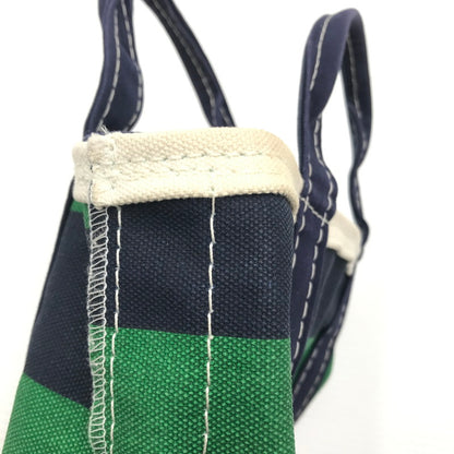 【現状渡し品】【メンズ】 L.L.BEAN エルエルビーン BOAT AND TOTE MINI USA製 ボート アンド トート ミニ バッグ ハンドバッグ カバン 188-260927-na-08-tagh カラー：ネイビー/グリーン 万代Net店