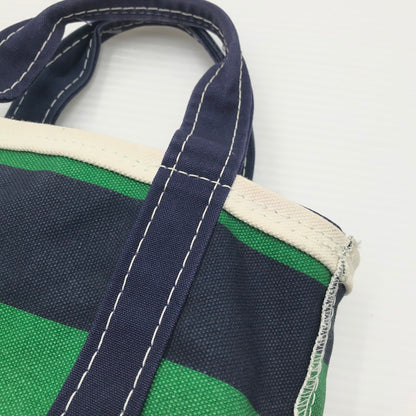 【現状渡し品】【メンズ】 L.L.BEAN エルエルビーン BOAT AND TOTE MINI USA製 ボート アンド トート ミニ バッグ ハンドバッグ カバン 188-260927-na-08-tagh カラー：ネイビー/グリーン 万代Net店
