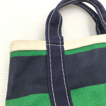 【現状渡し品】【メンズ】 L.L.BEAN エルエルビーン BOAT AND TOTE MINI USA製 ボート アンド トート ミニ バッグ ハンドバッグ カバン 188-260927-na-08-tagh カラー：ネイビー/グリーン 万代Net店