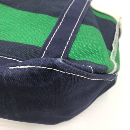 【現状渡し品】【メンズ】 L.L.BEAN エルエルビーン BOAT AND TOTE MINI USA製 ボート アンド トート ミニ バッグ ハンドバッグ カバン 188-260927-na-08-tagh カラー：ネイビー/グリーン 万代Net店