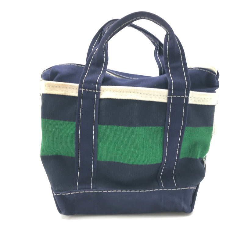 【現状渡し品】【メンズ】 L.L.BEAN エルエルビーン BOAT AND TOTE MINI USA製 ボート アンド トート ミニ バッグ ハンドバッグ カバン 188-260927-na-08-tagh カラー：ネイビー/グリーン 万代Net店