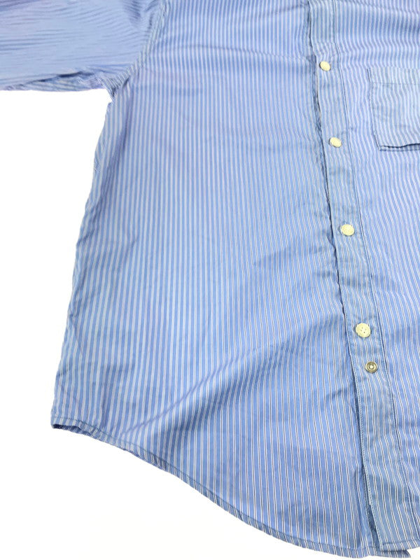【中古品】【メンズ】 SANDWATERR サンドウォーター 25SS COTTON BROAD STRIPE RESEARCHED B.D.SHIRT SW-S0651 コットン ブロード ストライプ シャツ4 140-260917-rt-06-tagh サイズ：3 カラー：ブルー 万代Net店