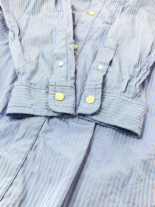 【中古品】【メンズ】 SANDWATERR サンドウォーター 25SS COTTON BROAD STRIPE RESEARCHED B.D.SHIRT SW-S0651 コットン ブロード ストライプ シャツ4 140-260917-rt-06-tagh サイズ：3 カラー：ブルー 万代Net店