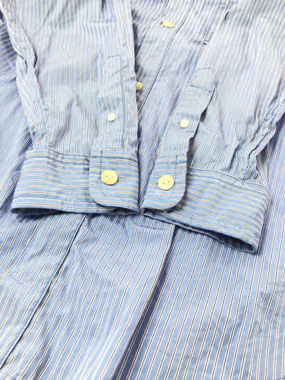 【中古品】【メンズ】 SANDWATERR サンドウォーター 25SS COTTON BROAD STRIPE RESEARCHED B.D.SHIRT SW-S0651 コットン ブロード ストライプ シャツ4 140-260917-rt-06-tagh サイズ：3 カラー：ブルー 万代Net店