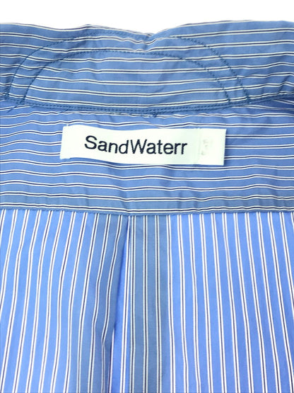 【中古品】【メンズ】 SANDWATERR サンドウォーター 25SS COTTON BROAD STRIPE RESEARCHED B.D.SHIRT SW-S0651 コットン ブロード ストライプ シャツ4 140-260917-rt-06-tagh サイズ：3 カラー：ブルー 万代Net店