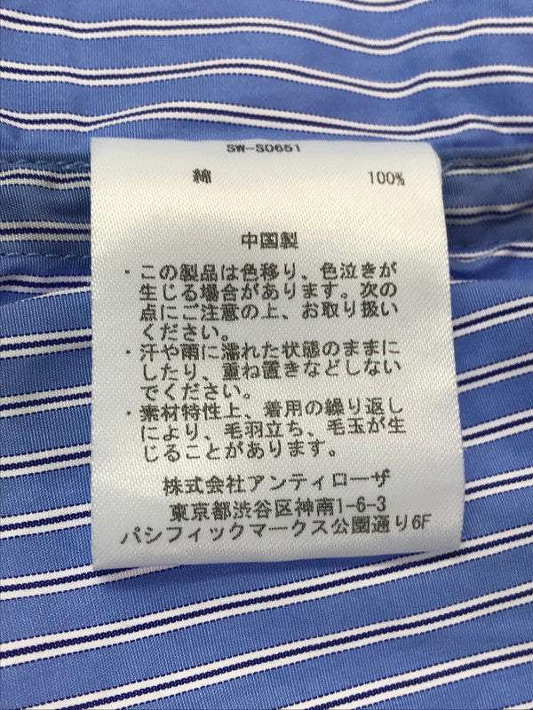 【中古品】【メンズ】 SANDWATERR サンドウォーター 25SS COTTON BROAD STRIPE RESEARCHED B.D.SHIRT SW-S0651 コットン ブロード ストライプ シャツ4 140-260917-rt-06-tagh サイズ：3 カラー：ブルー 万代Net店