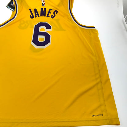 【中古美品】【メンズ】 NIKE ナイキ LEBRON JAMES GAME SHIRT CW3669-738 レブロン ジェームズ ゲームシャツ トップス 148-260912-na-29-tagh サイズ：2XL カラー：イエロー 万代Net店