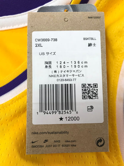 【中古美品】【メンズ】 NIKE ナイキ LEBRON JAMES GAME SHIRT CW3669-738 レブロン ジェームズ ゲームシャツ トップス 148-260912-na-29-tagh サイズ：2XL カラー：イエロー 万代Net店