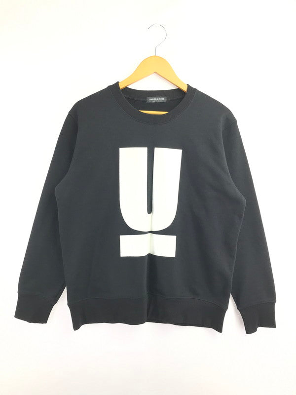 【中古品】【メンズ】 UNDERCOVER アンダーカバー U LOGO CREWNECK SWEATSHIRT ロゴ クルーネック スウェットシャツ トレーナー 140-260915-na-17-tagh サイズ：2(M) カラー：ブラック 万代Net店
