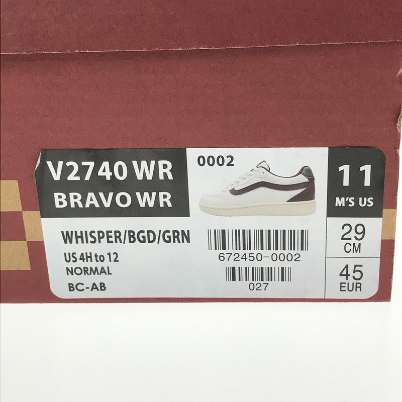 【中古美品】【メンズ】 VANS バンズ BRAVO WR V2740 WR ブラボー "WHISPER BGD GRN" スニーカー 靴 162-260912-na-14-tagh サイズ：29cm US 11 カラー：WHISPER/BGD/GRN 万代Net店
