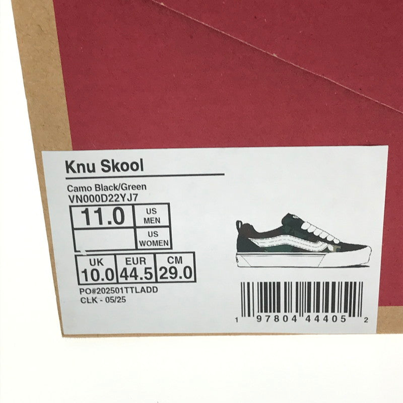 【中古美品】【メンズ】 VANS バンズ KNU SKOOL VN000D22YJ7 ニュー スクール スニーカー 靴 162-260912-na-15-tagh サイズ：29cm US 11 カラー：CAMO BLACK/GREEN 万代Net店