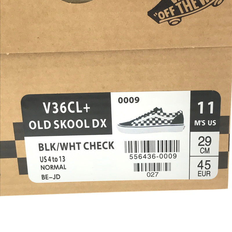 【中古美品】【メンズ】 VANS バンズ OLD SKOOL DX V36CL＋ オールド スクール スニーカー 靴 162-260912-na-18-tagh サイズ：29cm US 11 カラー：BLK/WHT CHECK 万代Net店