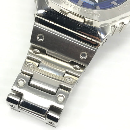 【中古品】【メンズ】 G-SHOCK ジーショック FULL METAL 2100 SERIES GM-B2100AD-2AJFア フルメタル 2100 シリーズ アナデジ腕時計 時計 196-260915-ki-02-tagh カラー：シルバー/ブルー 万代Net店
