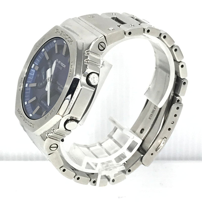 【中古品】【メンズ】 G-SHOCK ジーショック FULL METAL 2100 SERIES GM-B2100AD-2AJFア フルメタル 2100 シリーズ アナデジ腕時計 時計 196-260915-ki-02-tagh カラー：シルバー/ブルー 万代Net店