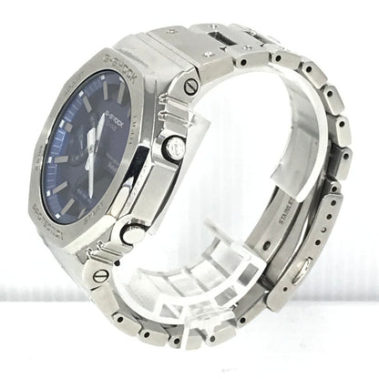【中古品】【メンズ】 G-SHOCK ジーショック FULL METAL 2100 SERIES GM-B2100AD-2AJFア フルメタル 2100 シリーズ アナデジ腕時計 時計 196-260915-ki-02-tagh カラー：シルバー/ブルー 万代Net店