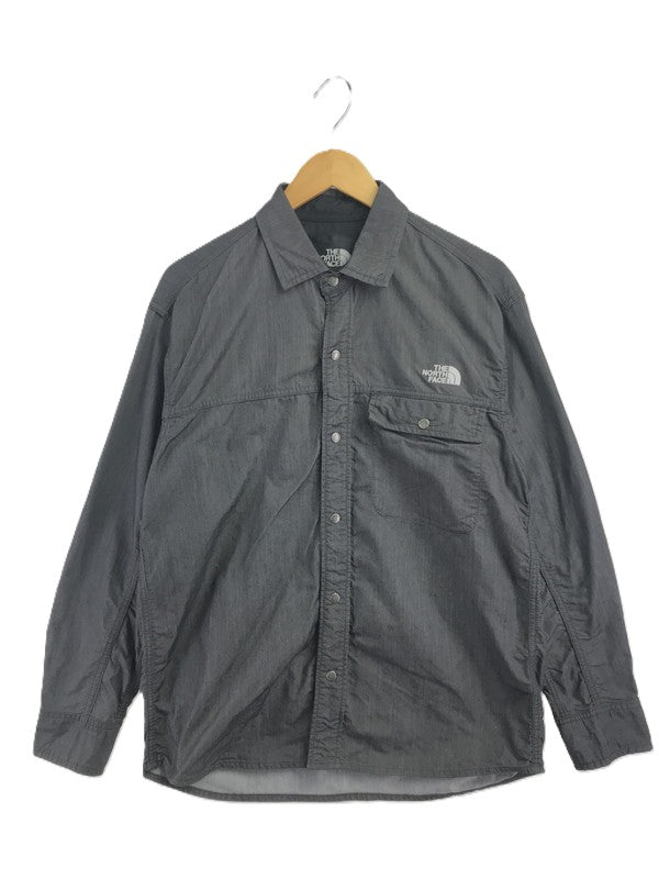 【中古品】【メンズ】 THE NORTH FACE ザ・ノースフェイス L/S NYLON DENIM NUPTSE SHIRT NR72130 ナイロン デニム ヌプシ シャツ 長袖シャツ トップス 144-260917-rt-05-tagh サイズ：L カラー：ブラック 万代Net店