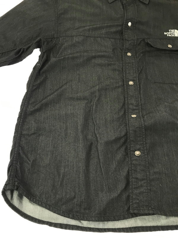 【中古品】【メンズ】 THE NORTH FACE ザ・ノースフェイス L/S NYLON DENIM NUPTSE SHIRT NR72130 ナイロン デニム ヌプシ シャツ 長袖シャツ トップス 144-260917-rt-05-tagh サイズ：L カラー：ブラック 万代Net店