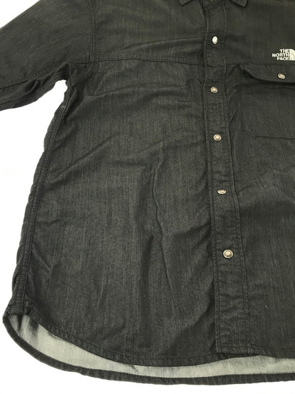 【中古品】【メンズ】 THE NORTH FACE ザ・ノースフェイス L/S NYLON DENIM NUPTSE SHIRT NR72130 ナイロン デニム ヌプシ シャツ 長袖シャツ トップス 144-260917-rt-05-tagh サイズ：L カラー：ブラック 万代Net店